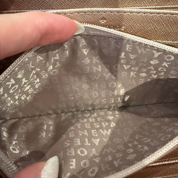 Kate Spade Metallic Rose Gold Long Wallet - Picture 13 of 14